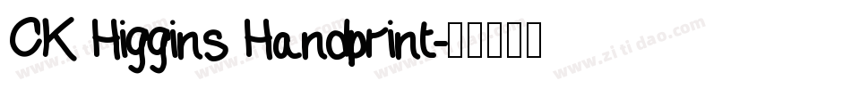 CK Higgins Handprint字体转换